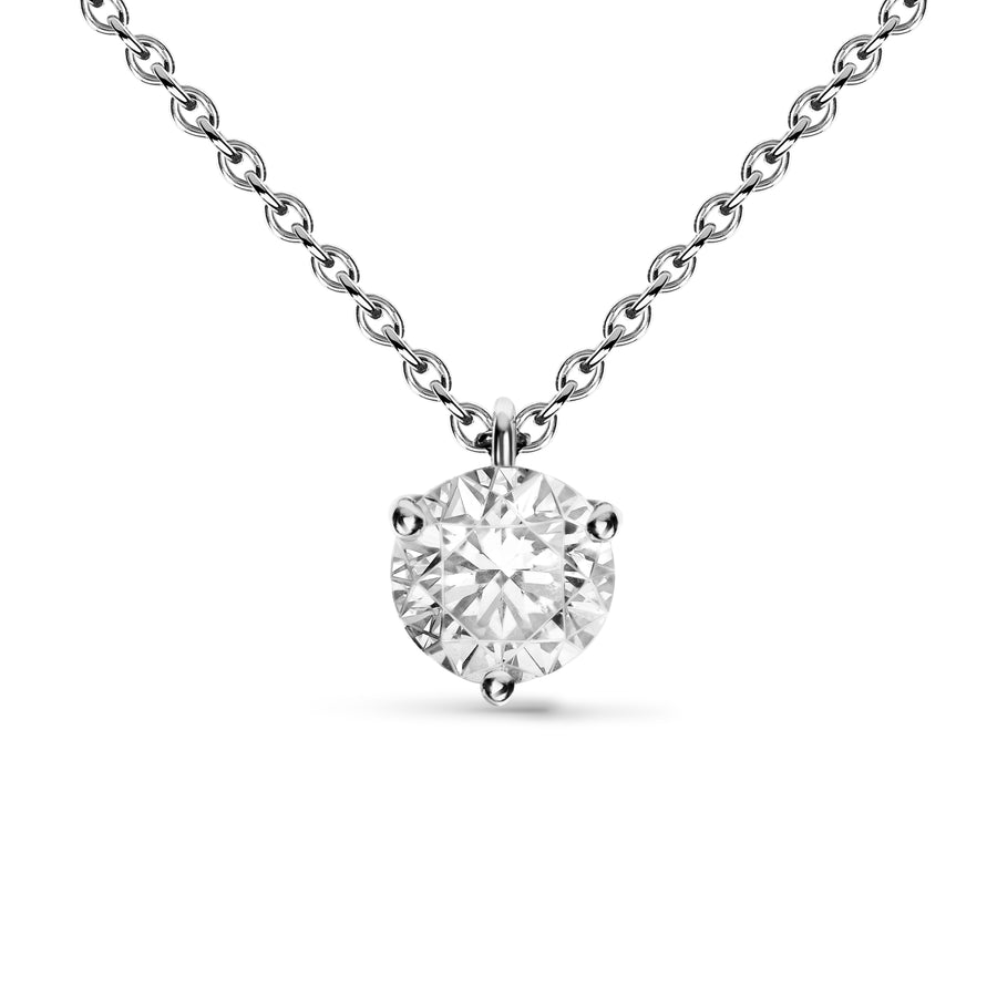 Pendentif Pur.e 1ct - Or blanc 18k - diamant éthique - Loyale Paris