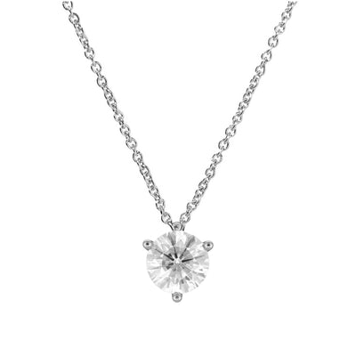 Pendentif Pur.e 1ct - Or blanc 18k - diamant éthique - Loyale Paris