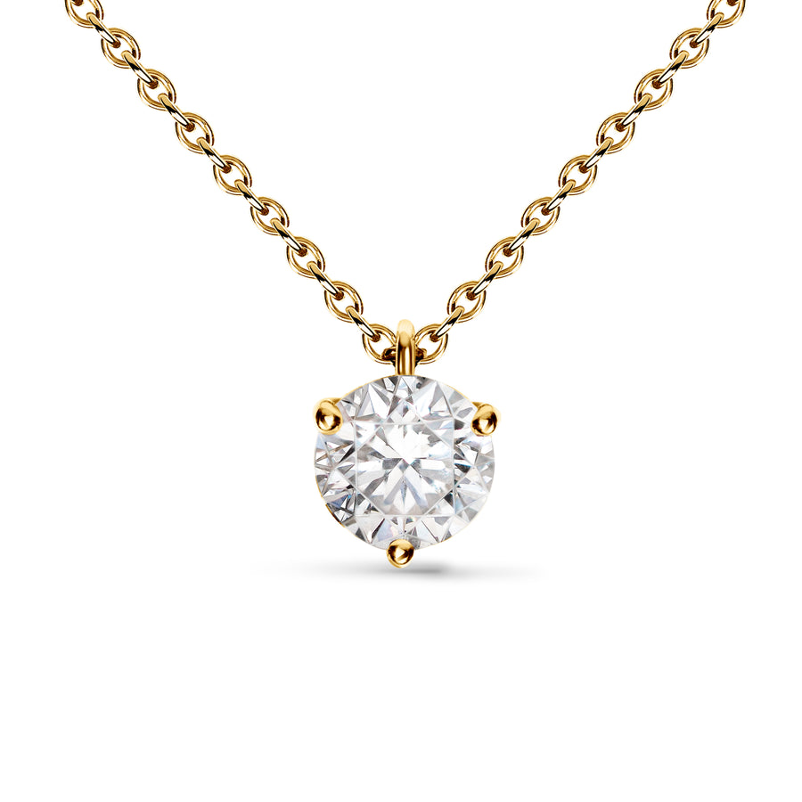 Pendentif Pur.e 1ct - Or jaune 18k - diamant éthique - Loyale Paris