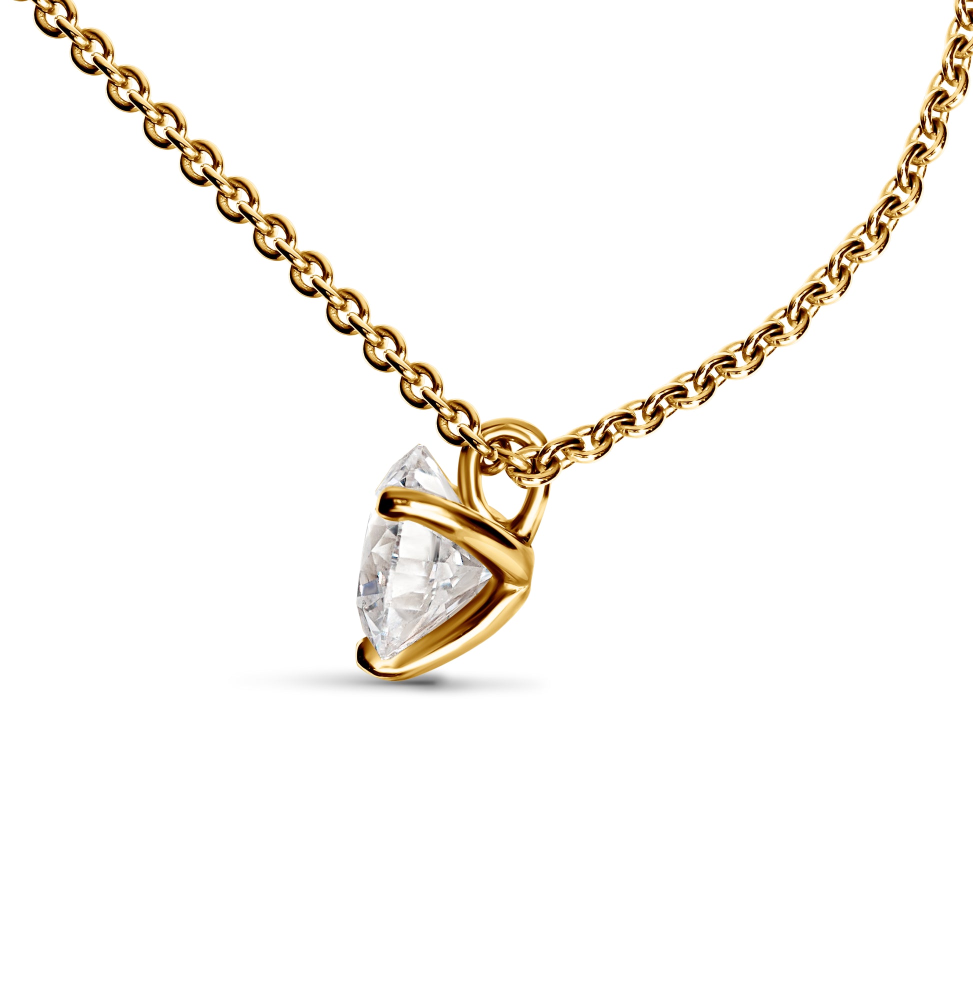 Pendentif Pur.e 1ct - Or jaune 18k - diamant ethique - Loyale Paris - 1