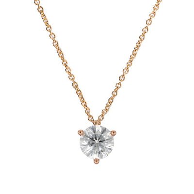 Pendentif Pur.e 1ct - Or rose 18k - diamant éthique - Loyale Paris