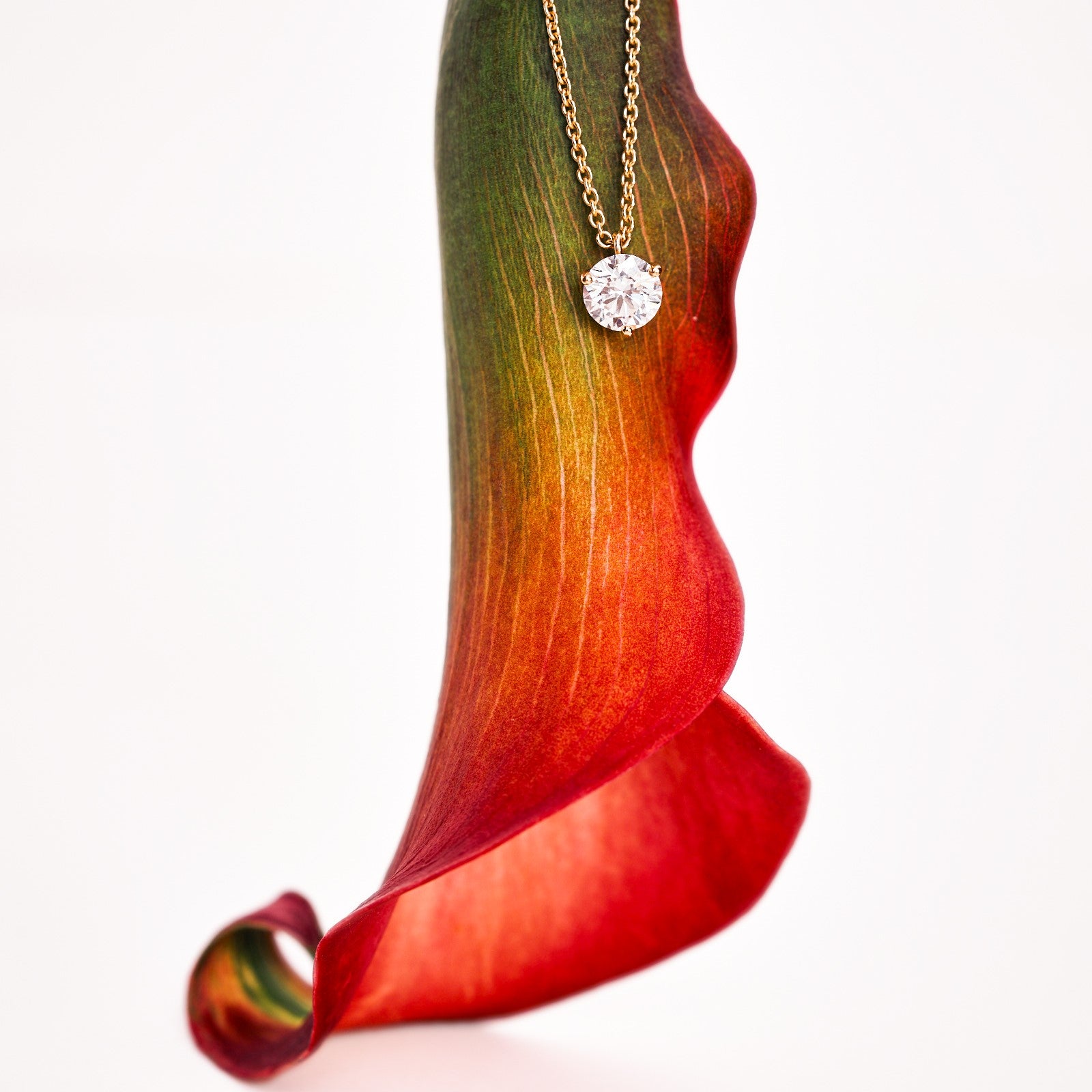 Pendentif Pur.e 1ct - Or rose 18k - diamant éthique - Loyale Paris