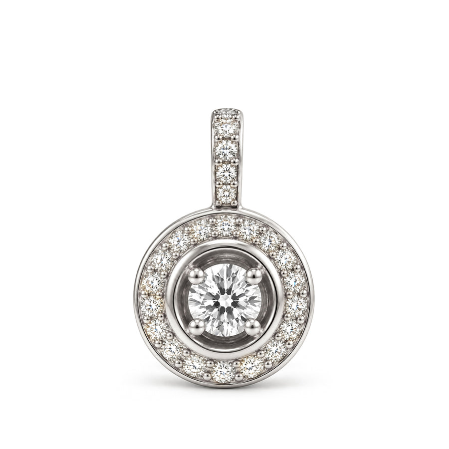 Pendentif Rayons Classic Or blanc 18k talisman Diamant ethique Loyale Paris