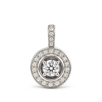 Pendentif Rayons Classic Or blanc 18k talisman Diamant ethique Loyale Paris