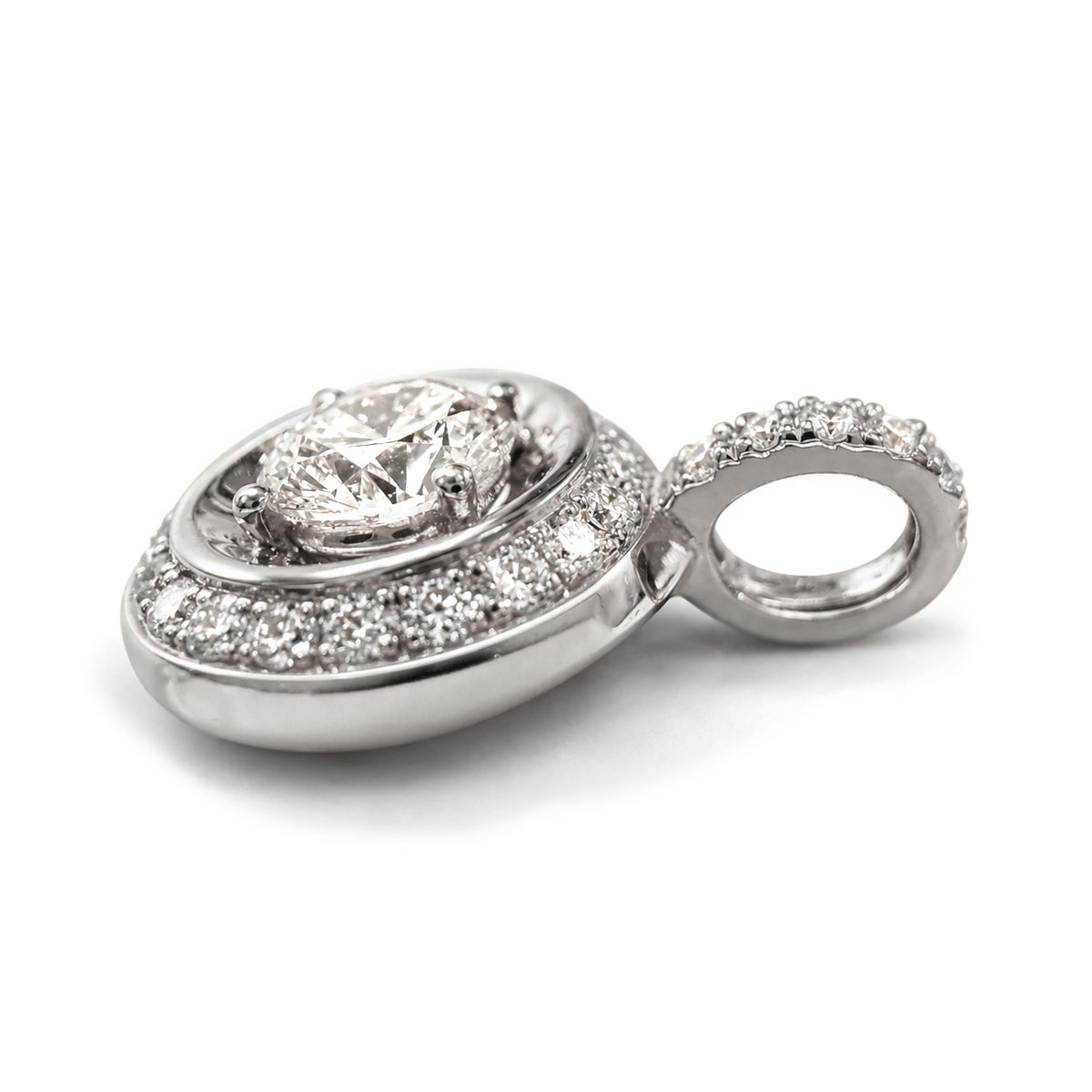 Pendentif Rayons Classic Or blanc 18k talisman Diamant ethique Loyale Paris