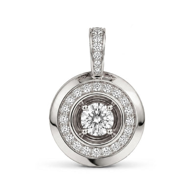 Pendentif Rayons Maxi Or blanc 18k talisman Diamant ethique Loyale Paris