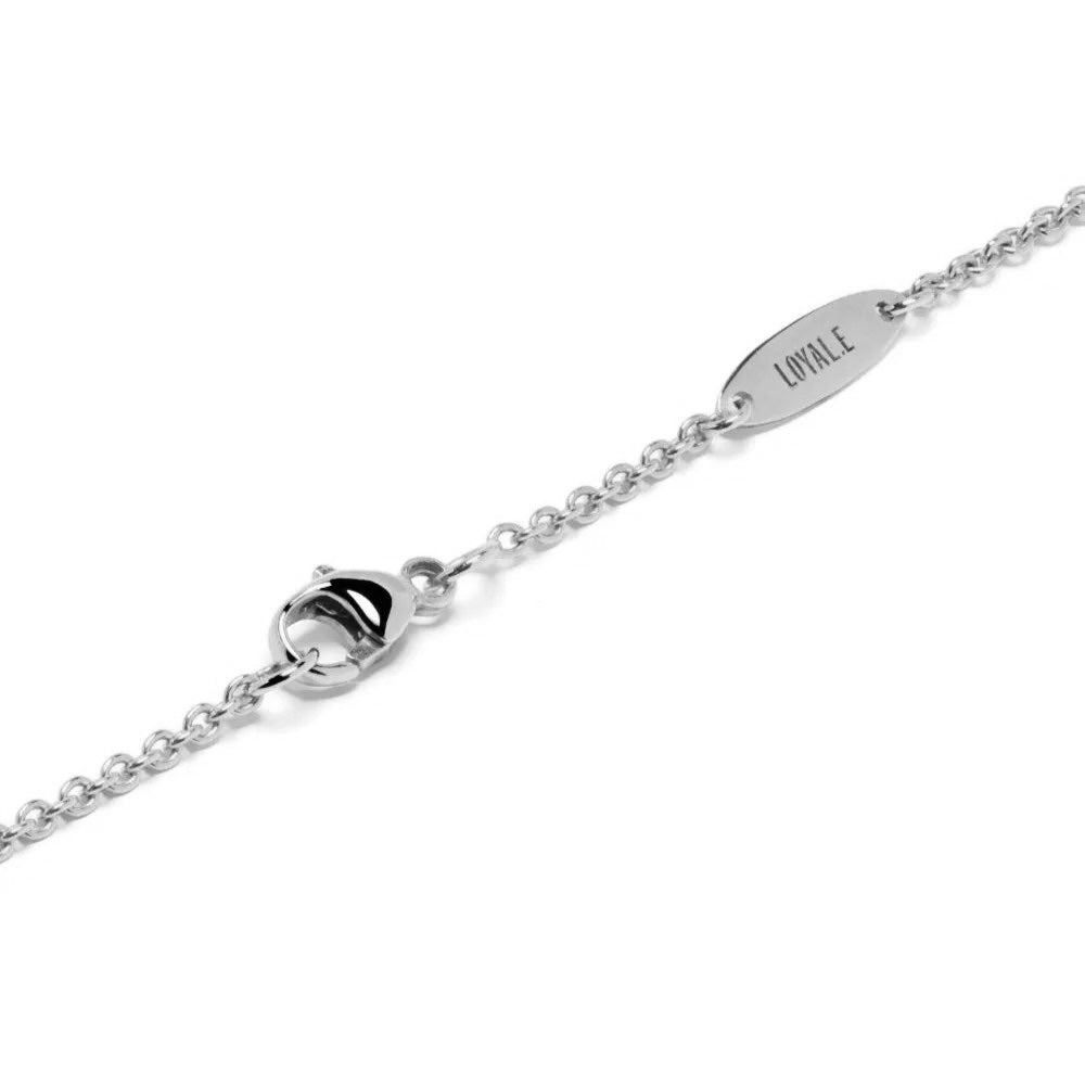 Pendentif Ride & Love pavé Small - Or blanc 18k - diamant éthique - Loyale Paris