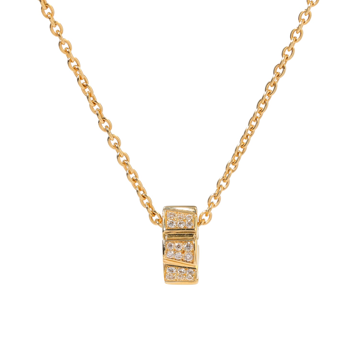Pendentif Ride & Love pavé Small - Or jaune 18k - diamant éthique - Loyale Paris