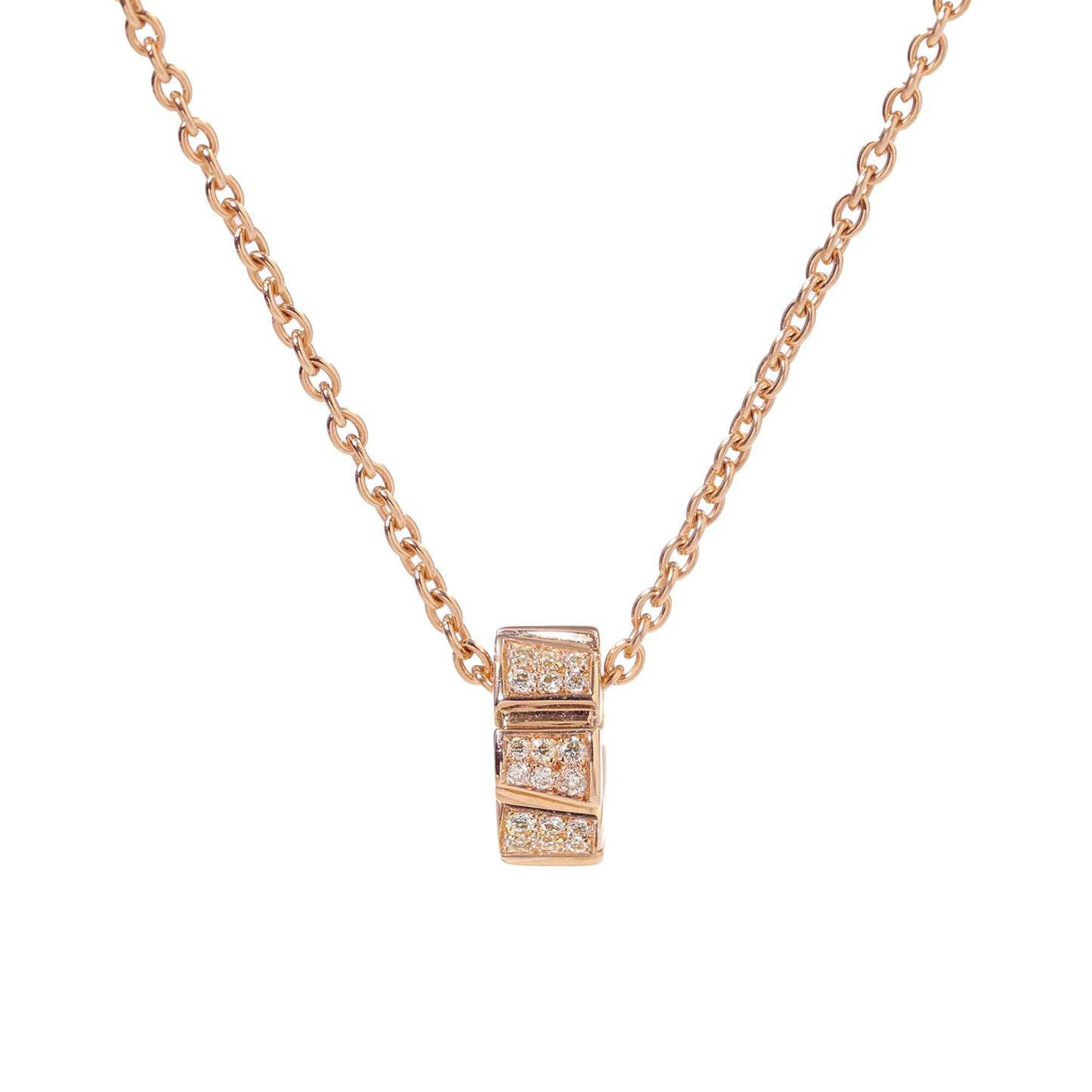Pendentif Ride & Love pavé Small - Or rose 18k - diamant éthique - Loyale Paris