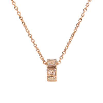 Pendentif Ride & Love pavé Small - Or rose 18k - diamant éthique - Loyale Paris