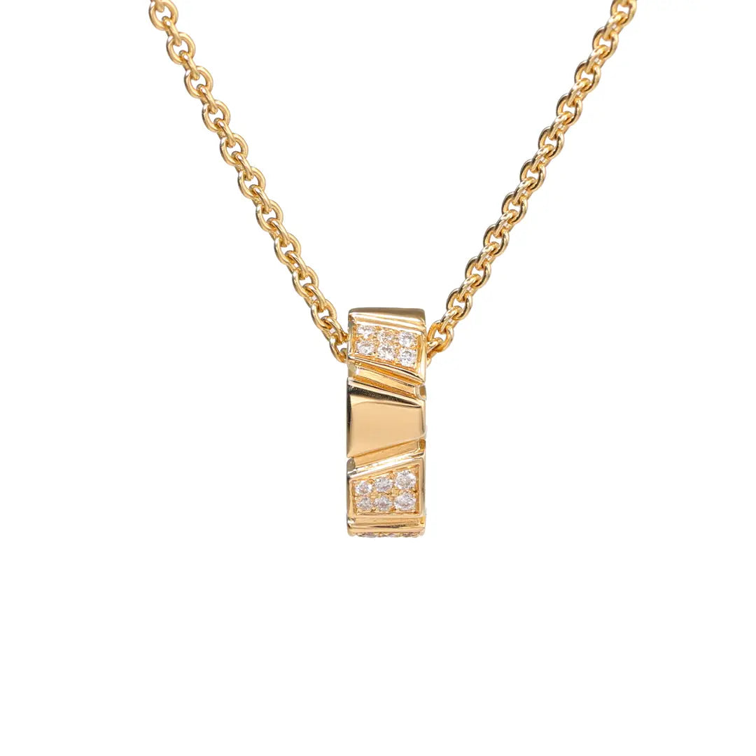 Pendentif Ride & Love semi-pavé Medium - Or jaune 18k - diamant éthique - Loyale Paris