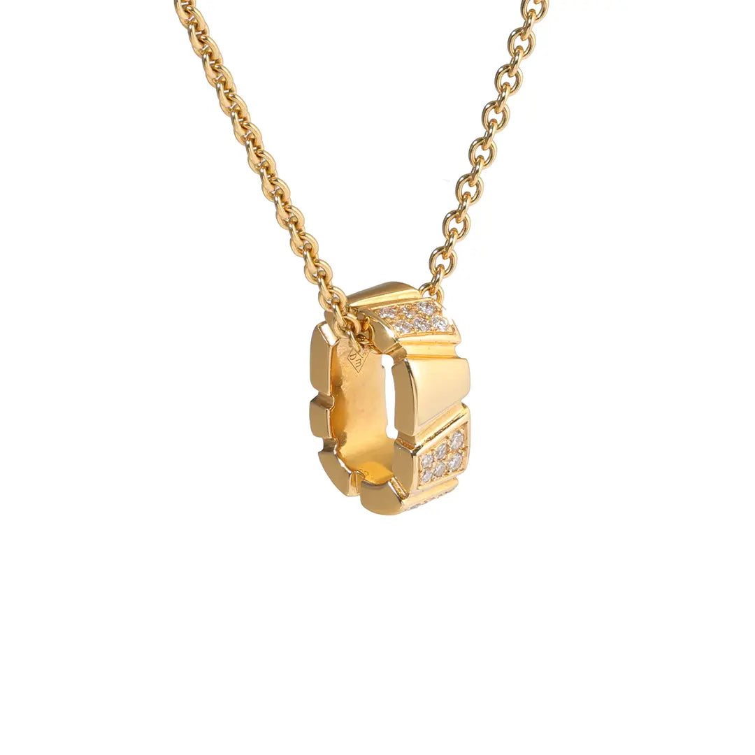 Pendentif Ride & Love semi-pavé Medium - Or jaune 18k - diamant éthique - Loyale Paris