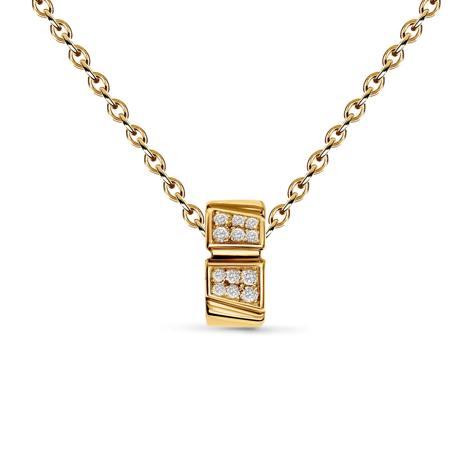 Pendentif Ride & Love semi-pavé Small - Or jaune 18k - diamant éthique - Loyale Paris