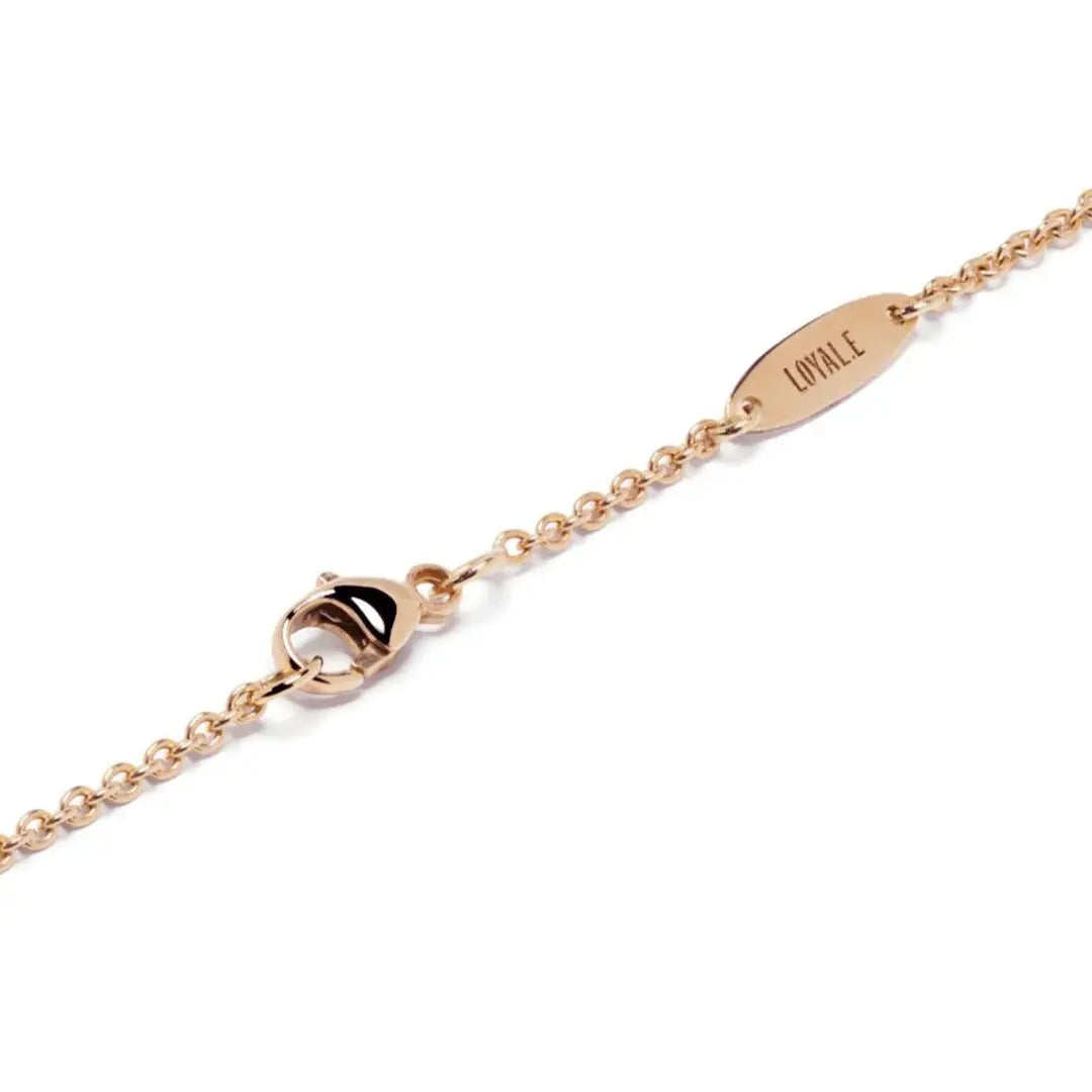Pendentif Ride & Love semi-pavé Small - Or rose 18k - diamant éthique - Loyale Paris