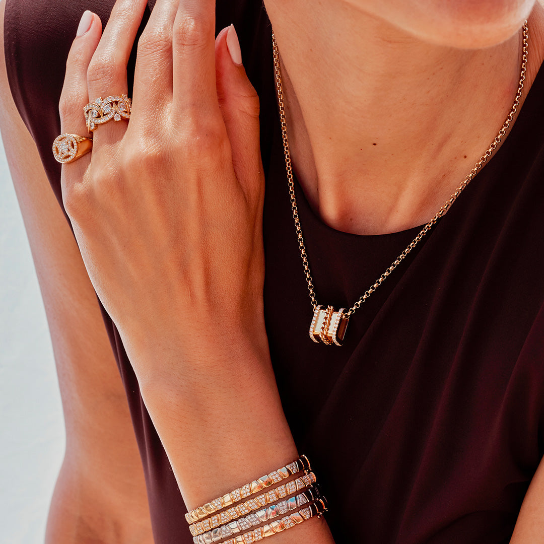 Pendentif Trait d Union - Or jaune 18k - diamant ethique - Loyale Paris - 10