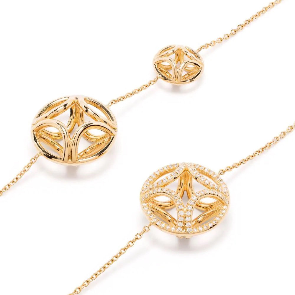 Sautoir Perpétuel.le semi-pavé - Or jaune 18k - diamant éthique - Loyale Paris