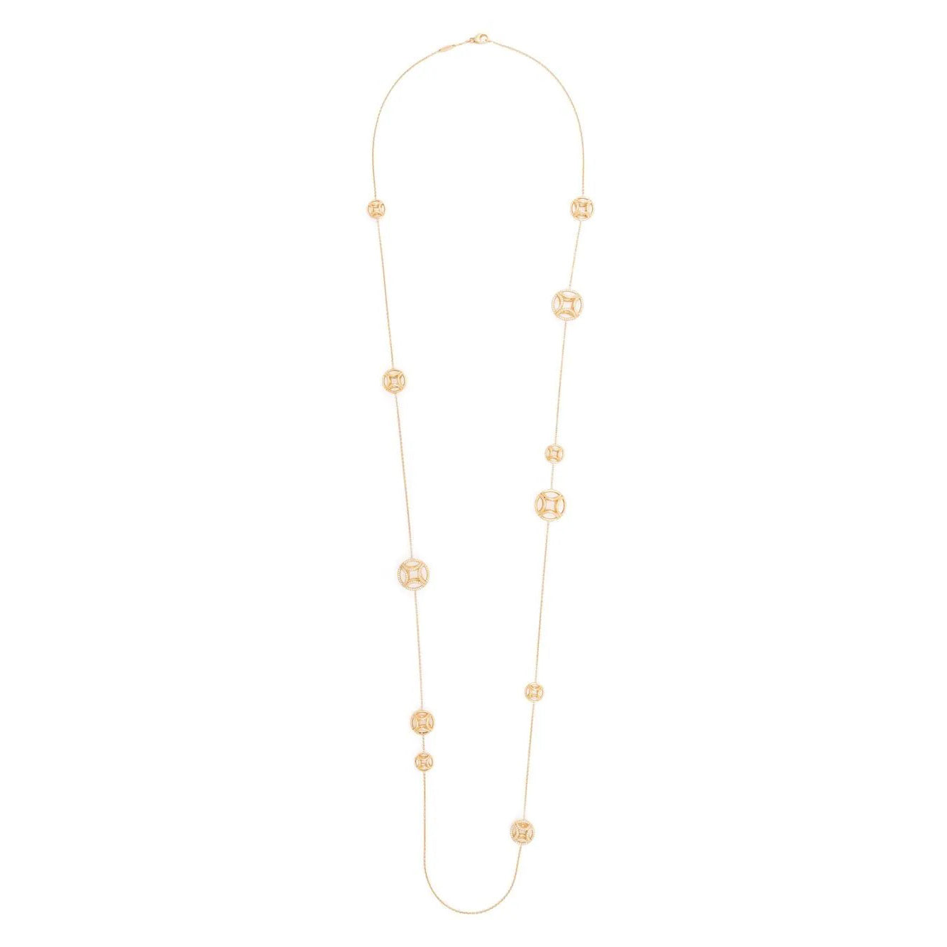 Sautoir Perpétuel.le semi-pavé - Or jaune 18k - diamant éthique - Loyale Paris