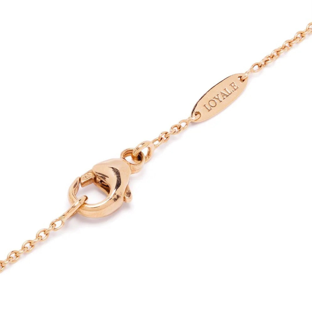 Sautoir Perpétuel.le semi-pavé - Or rose 18k - diamant éthique - Loyale Paris