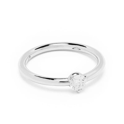 Solitaire Absolu.e 0.25ct - Or blanc 18k - diamant éthique - Loyale Paris