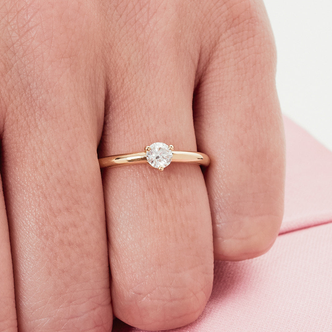 Solitaire Absolu.e 0.25ct - Or blanc 18k - diamant éthique - Loyale Paris