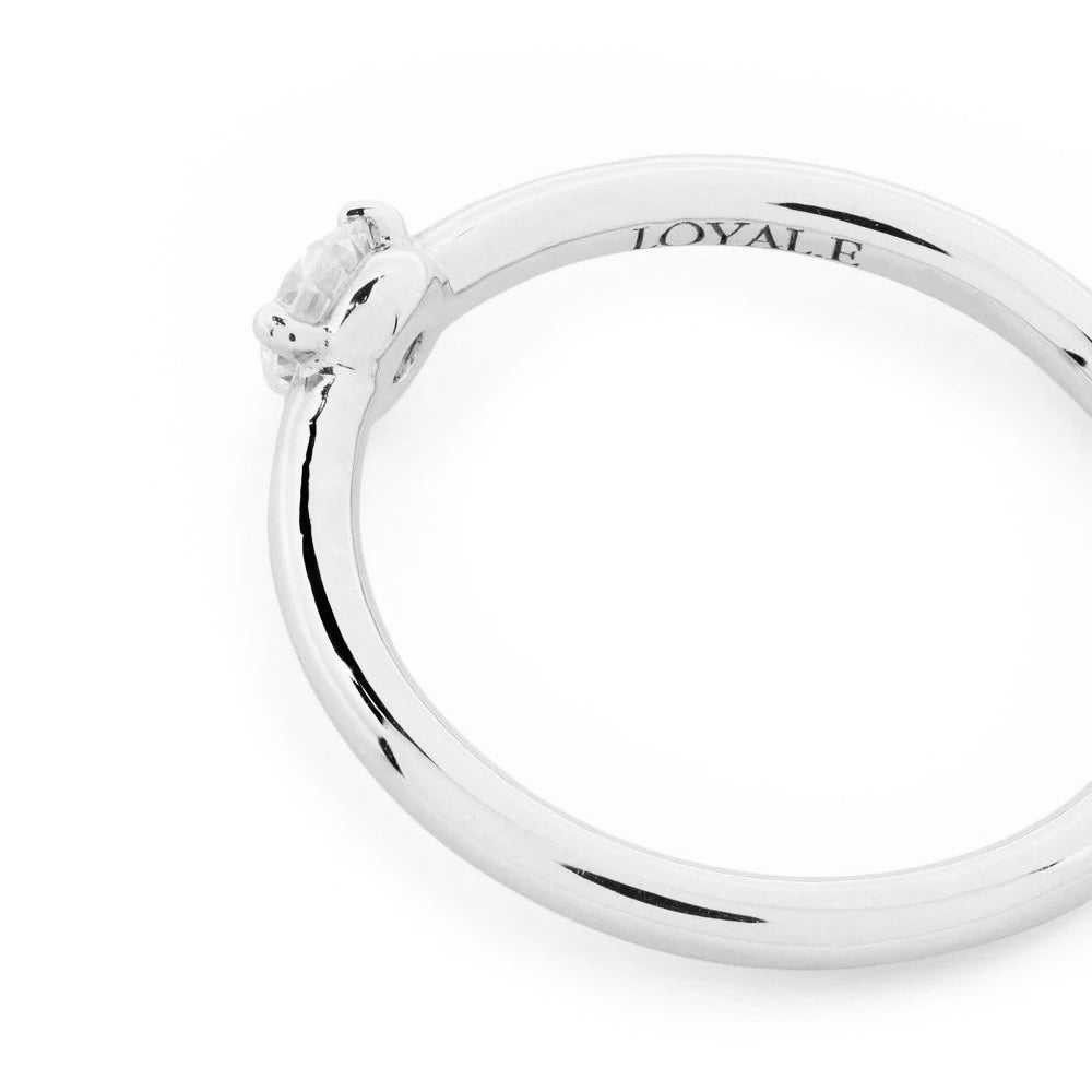 Solitaire Absolu.e 0.25ct - Or blanc 18k - diamant éthique - Loyale Paris