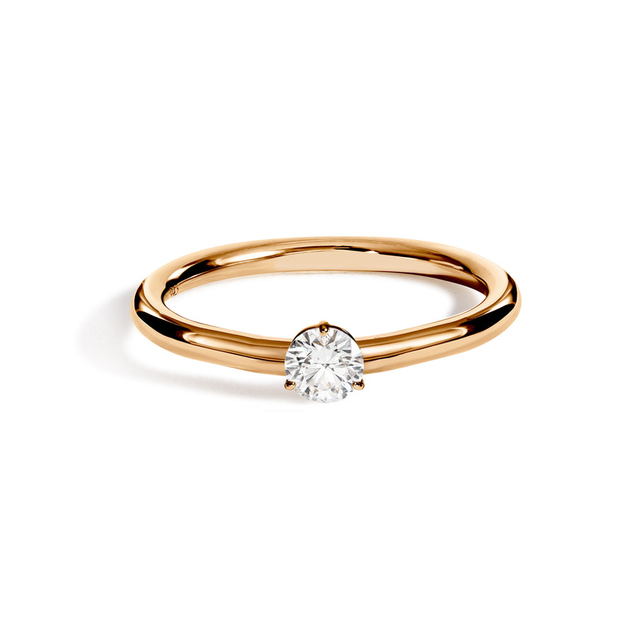 Solitaire Absolu.e 0.25ct - Or rose 18k - diamant éthique - Loyale Paris