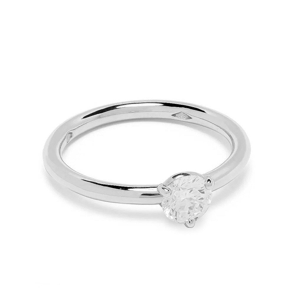Solitaire Absolu.e 0.5ct - Or blanc 18k - diamant ethique - Loyale Paris - 1