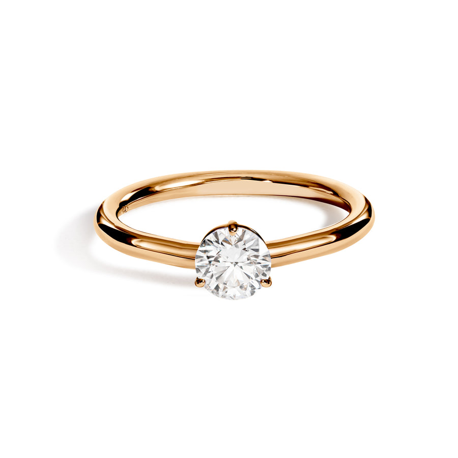 Solitaire Absolu.e 0.5ct - Or rose 18k - diamant éthique - Loyale Paris