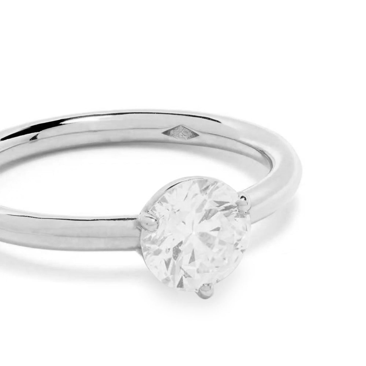 Solitaire Absolu.e 1ct - Or blanc 18k - diamant éthique - Loyale Paris