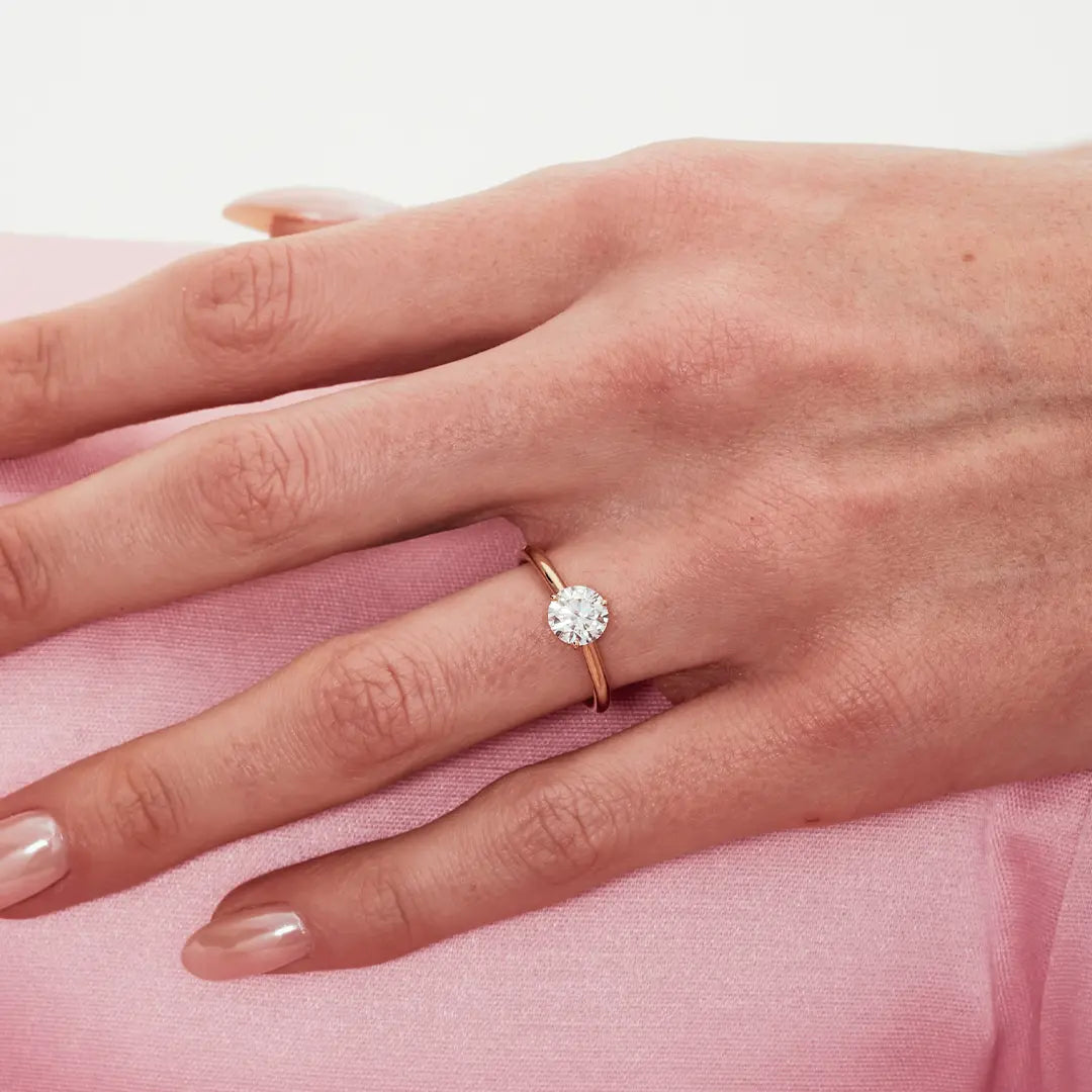 Solitaire Absolu.e 1ct - Or jaune 18k - diamant éthique - Loyale Paris