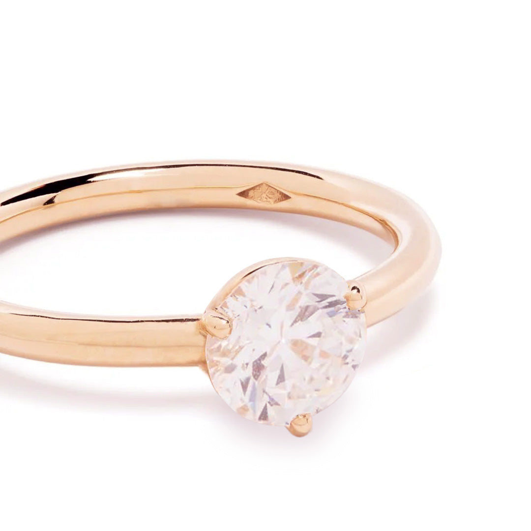 Solitaire Absolu.e 1ct - Or rose 18k - diamant éthique - Loyale Paris