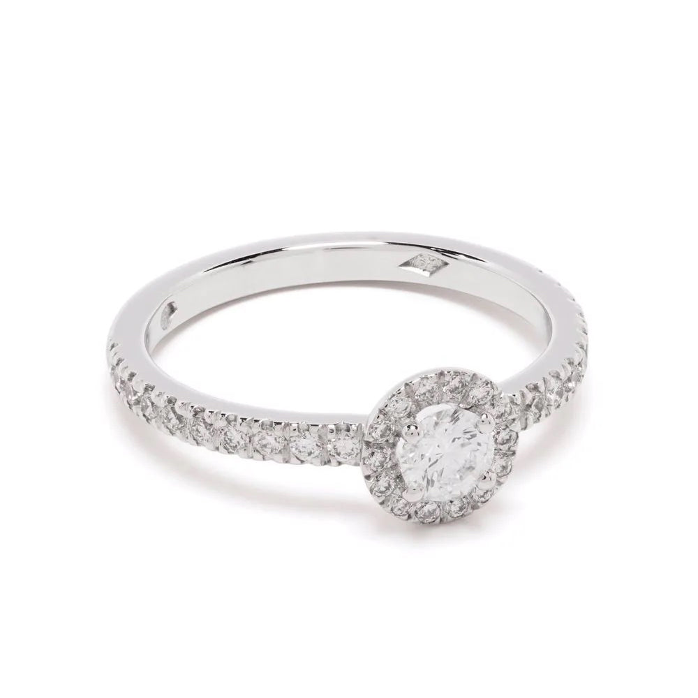 Solitaire Absolu.e Couronne 0.25ct pavé - Or blanc 18k - diamant ethique - Loyale Paris - 1