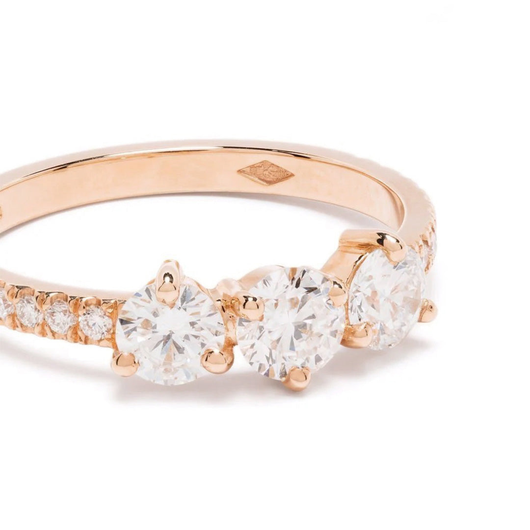 Solitaire Absolu.e Encore Plus 0.25ct pavé - Or rose 18k - diamant éthique - Loyale Paris