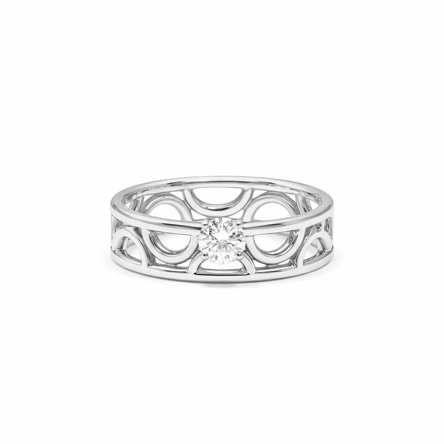 Solitaire Amour Perpétuel 0.25ct - Or blanc 18k - diamant éthique - Loyale Paris