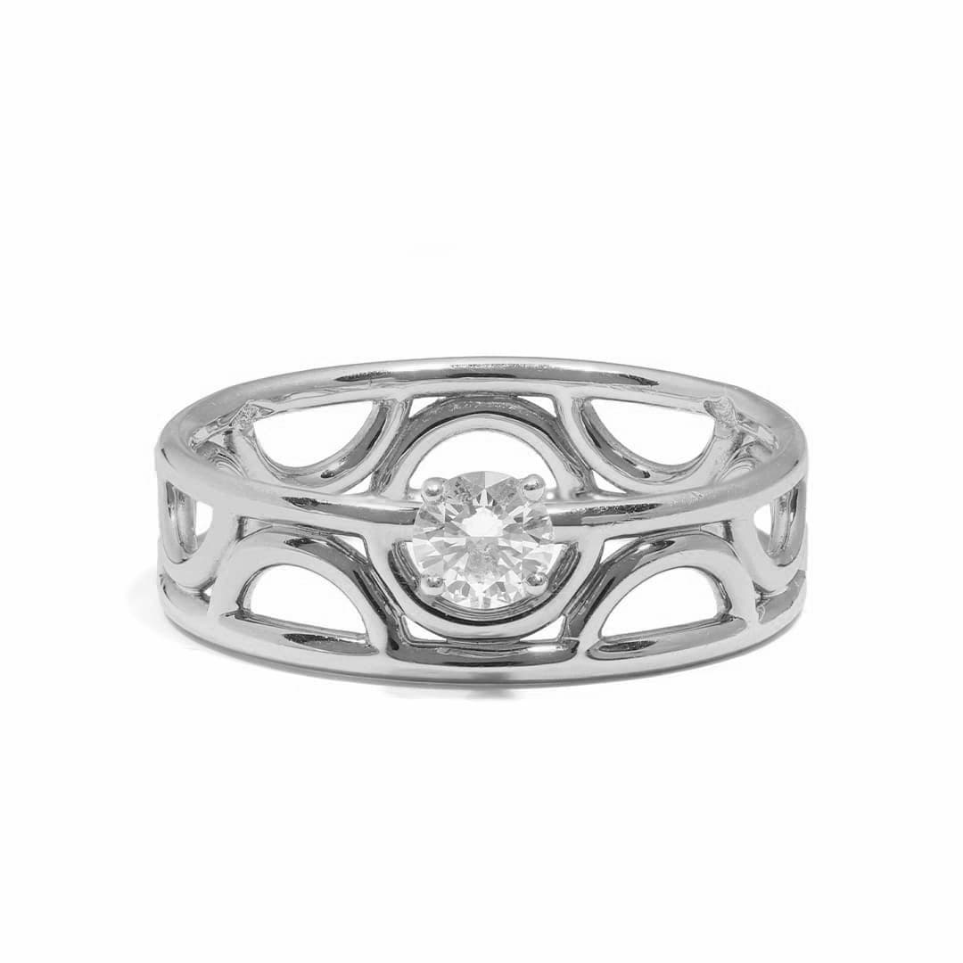 Solitaire Amour Perpétuel 0.25ct - Or blanc 18k - diamant éthique - Loyale Paris