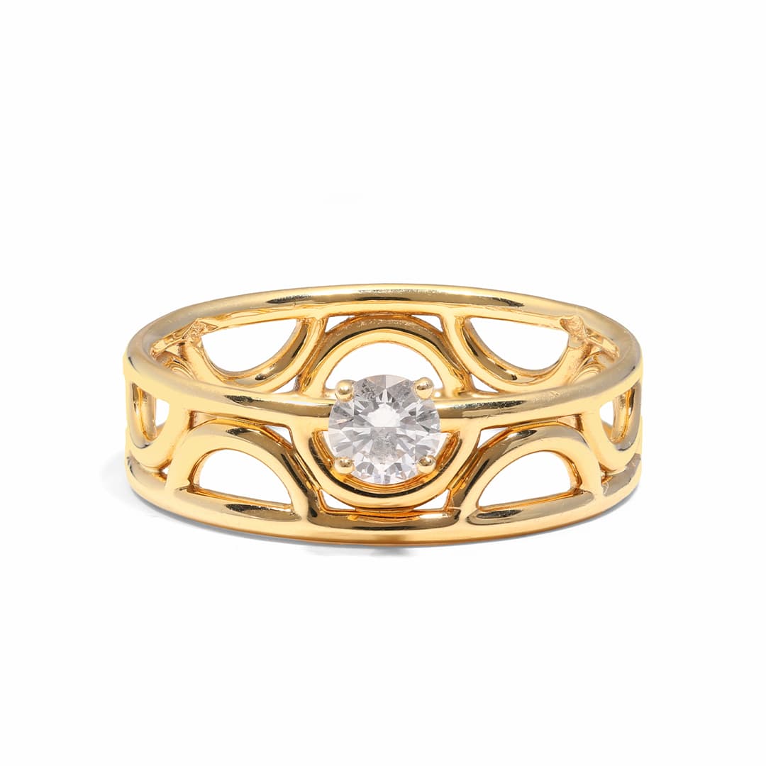 Solitaire Amour Perpétuel 0.25ct - Or jaune 18k - diamant éthique - Loyale Paris
