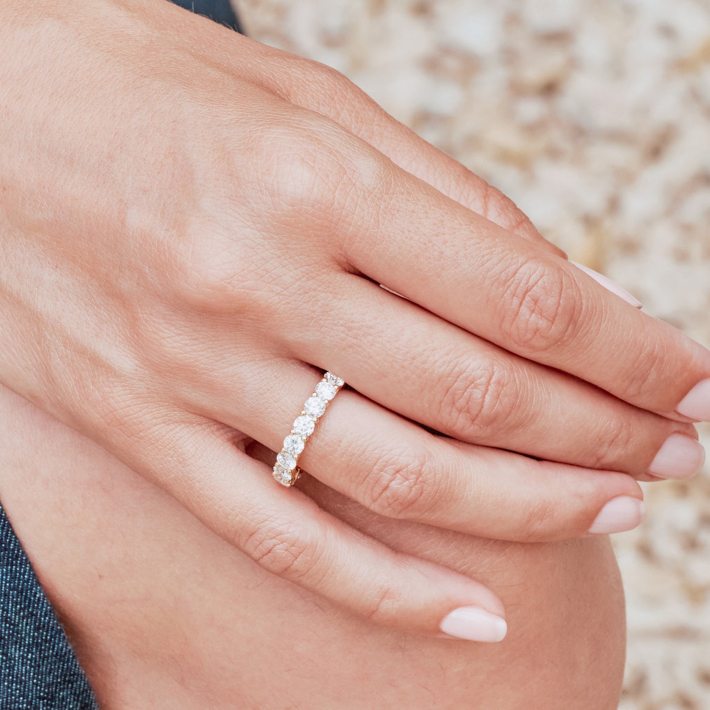 Bague Eternity - Or blanc 18k - diamant éthique - Loyale Paris