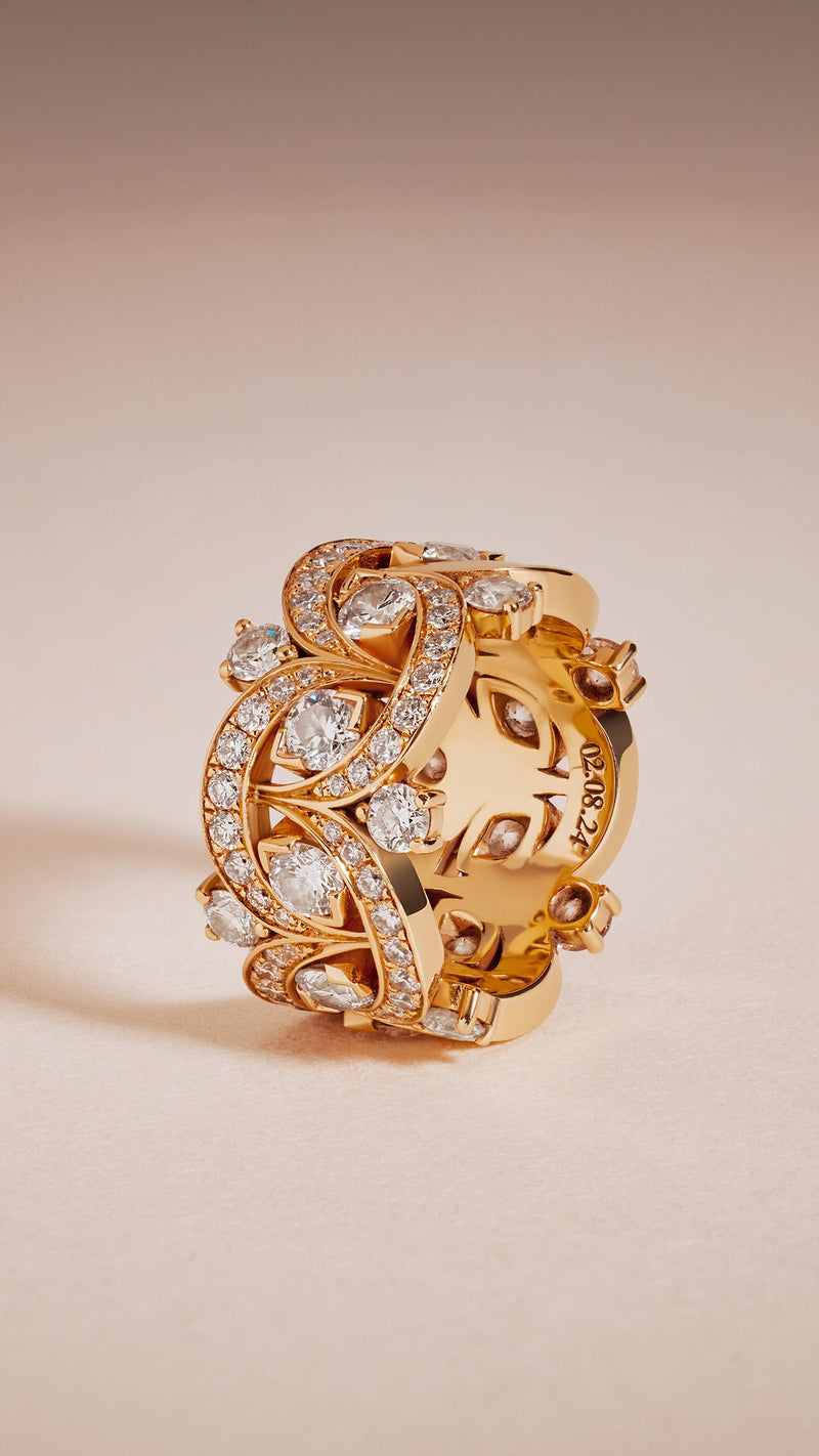 Bague joaillerie française en or recyclé 18k avec diamant rond brillant durable créé en laboratoire