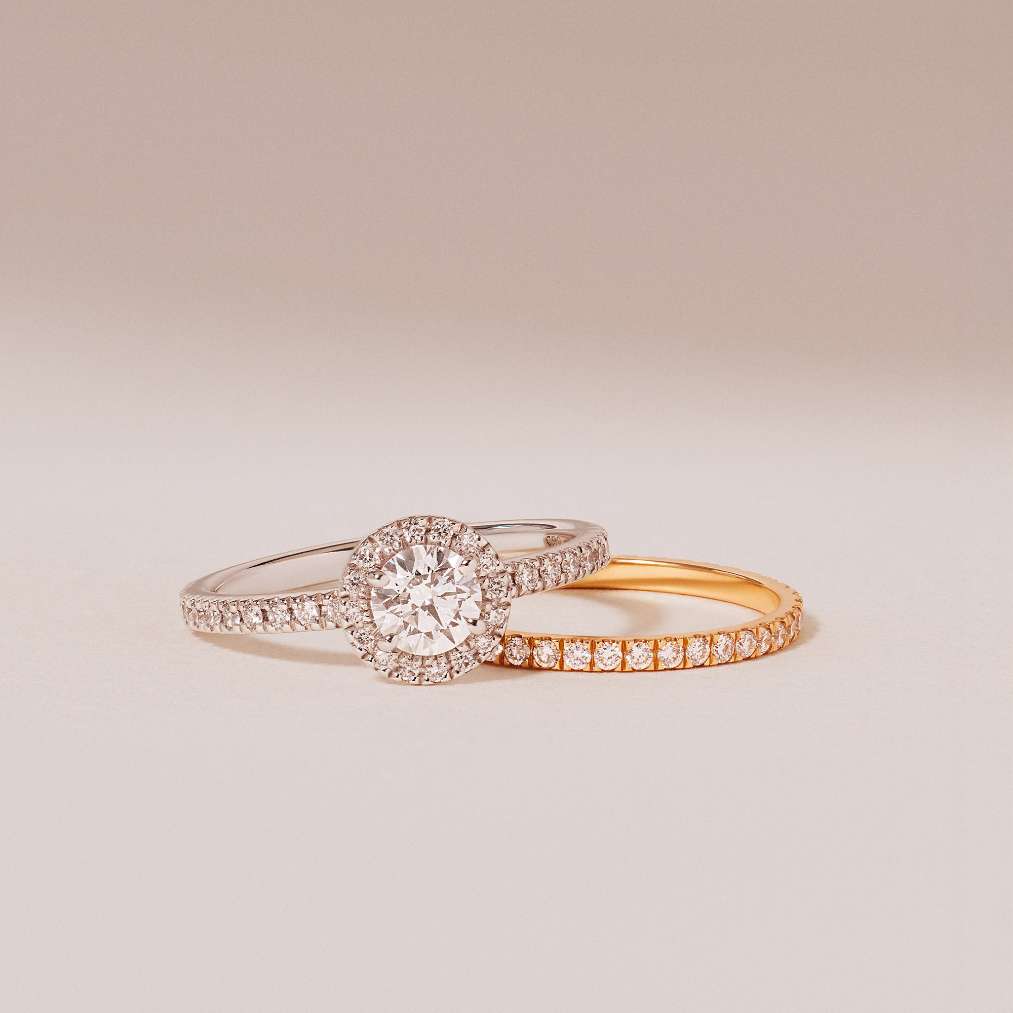 alliances collection absolue pavé de diamants de laboratoire maison de joailleire loyale paris