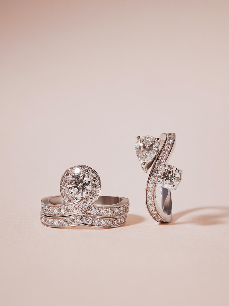 bagues collection éternelle pavé de diamants de synthèse éthique maison de joaillerie loyale paris