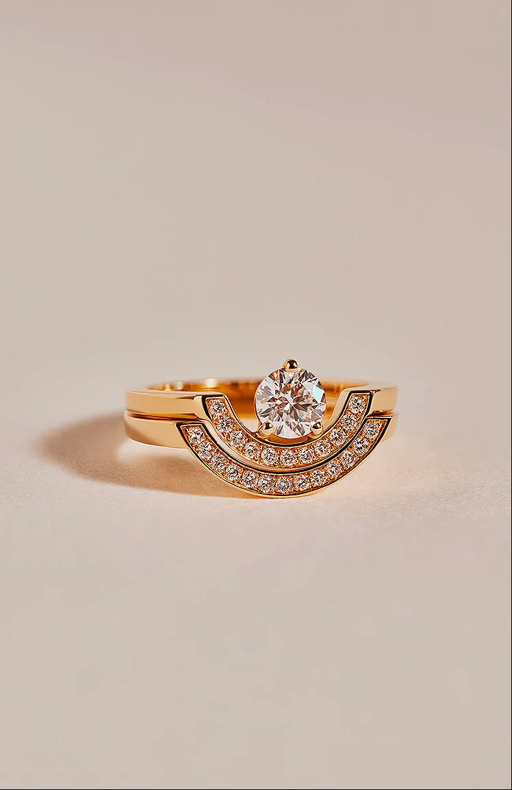 Bagues de fiançailles Rond Brillant