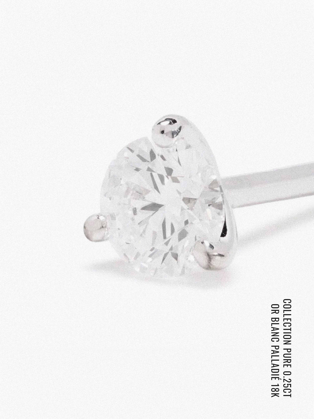 boucle d oreille pure diamant de synthese 0.25ct maison de joaillerie loyale paris