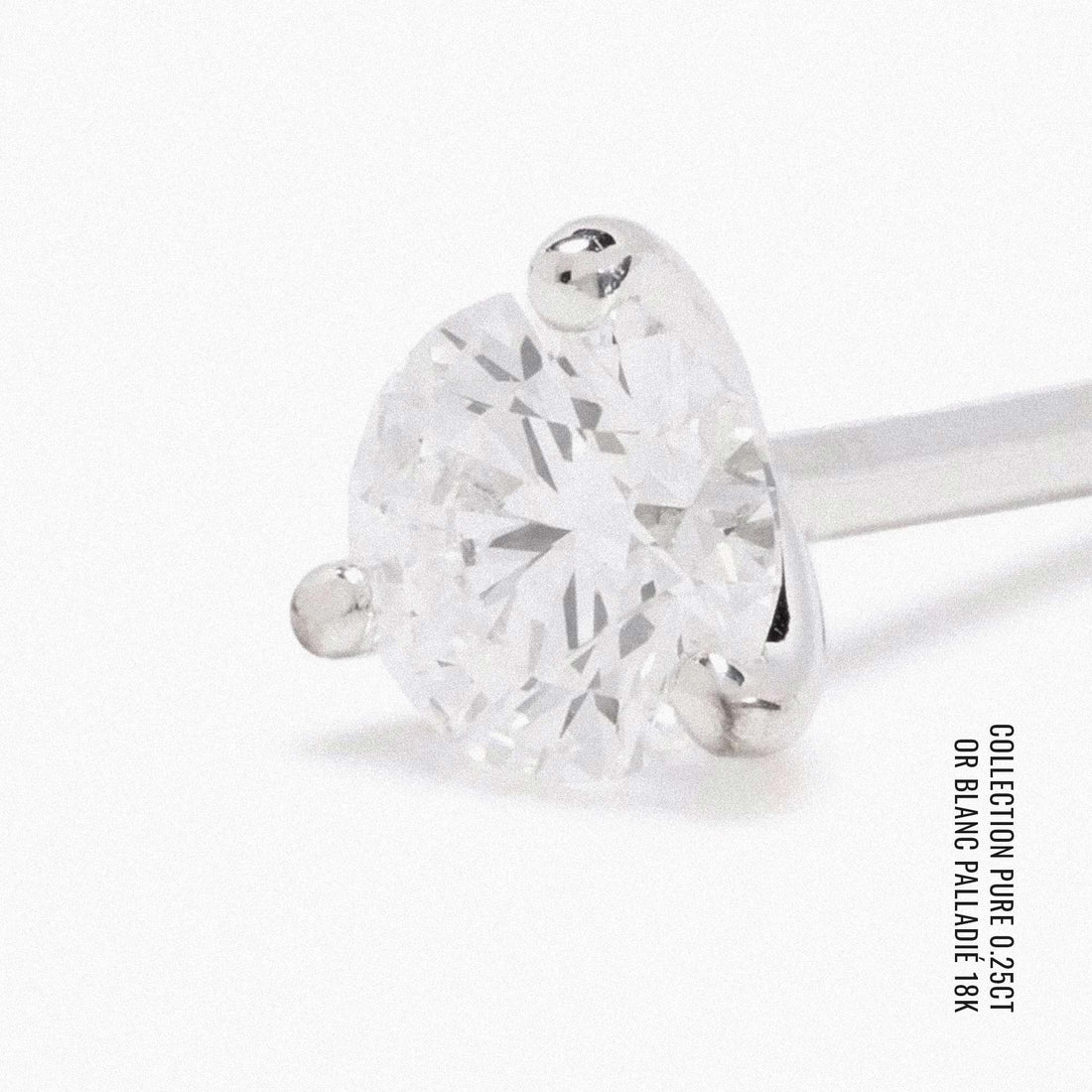 Boucles d’oreilles Pure en diamants de synthèse 0,25 carat création éthique et intemporelle de la maison de joaillerie Loyal.e Paris