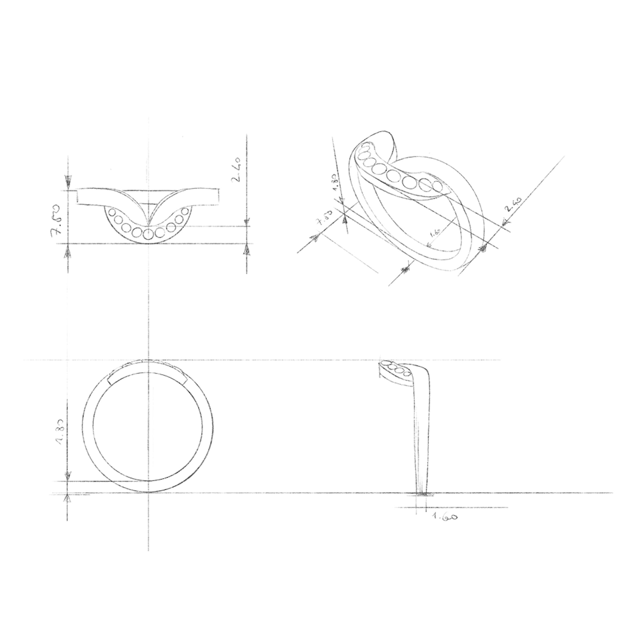 croquis dessin collection embleme maison de joaillerie parisienne loyale paris