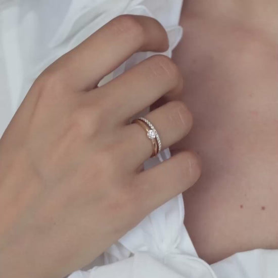 Solitaire Absolu.e 0.5ct - Or jaune 18k - diamant éthique - Loyale Paris