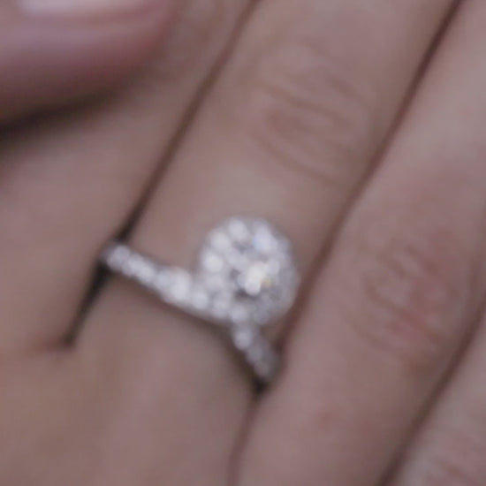 Solitaire Lien Éternel 0.7ct pavé - Or blanc 18k - diamant éthique - Loyale Paris