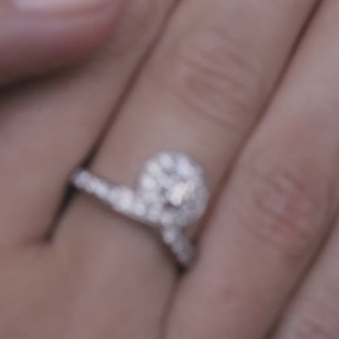 Solitaire Lien Éternel 0.7ct pavé - Or blanc 18k - diamant éthique - Loyale Paris