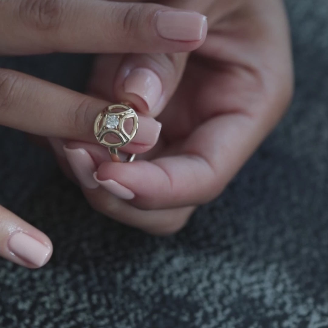 Bague Perpétuel.le 0.25ct - Or rose 18k - diamant éthique - Loyale Paris