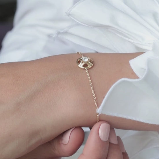 Bracelet Perpétuel.le 0.25ct - Or rose 18k - diamant éthique - Loyale Paris