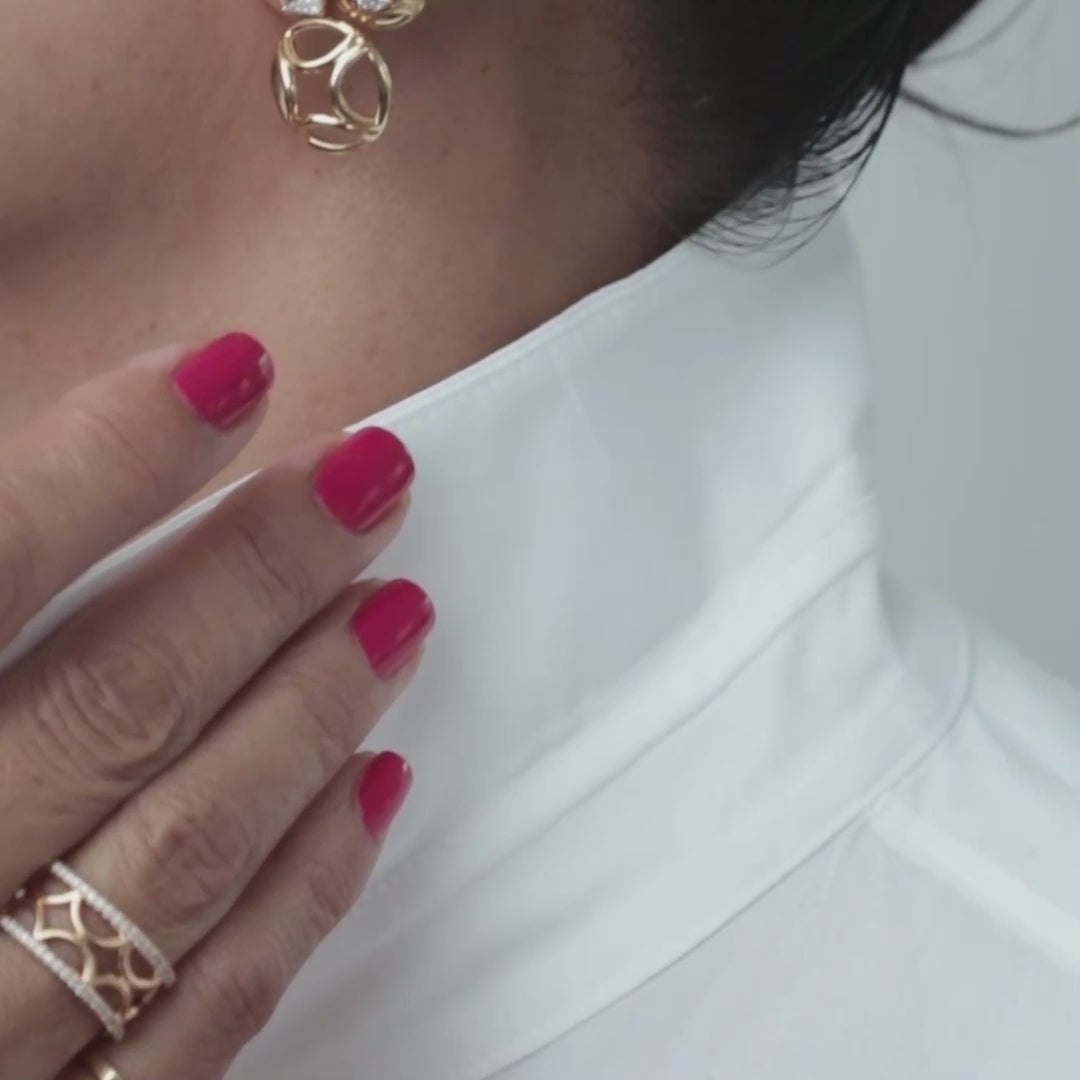 Boucles d'oreilles Perpétuel.le 0.25ct x2 pavées - Or jaune 18k - diamant éthique - Loyale Paris